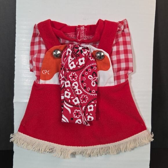 Cabbage Patch Kids Cowgirl Outfit Deluxe Fashions 28555 Red Gingham CPK Hasbro - Picture 2 of 7